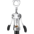 Heavy-Duty Zinc Alloy Wing Corkscrew - Multifunctional Bottle Opener