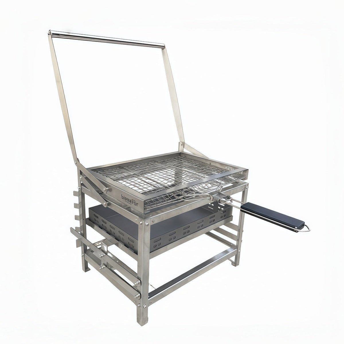 Adjustable 360° Rotating Charcoal BBQ Grill