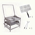 Adjustable 360° Rotating Charcoal BBQ Grill