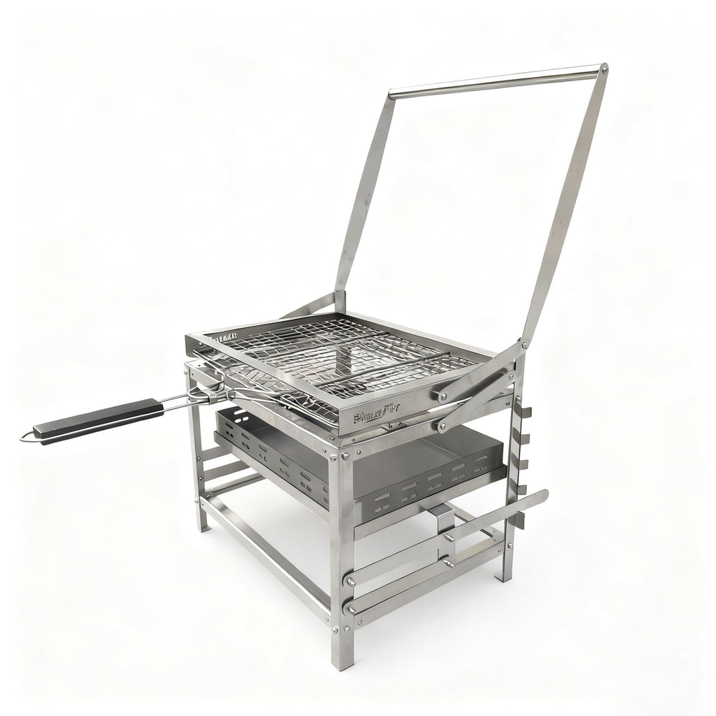 Adjustable 360° Rotating Charcoal BBQ Grill