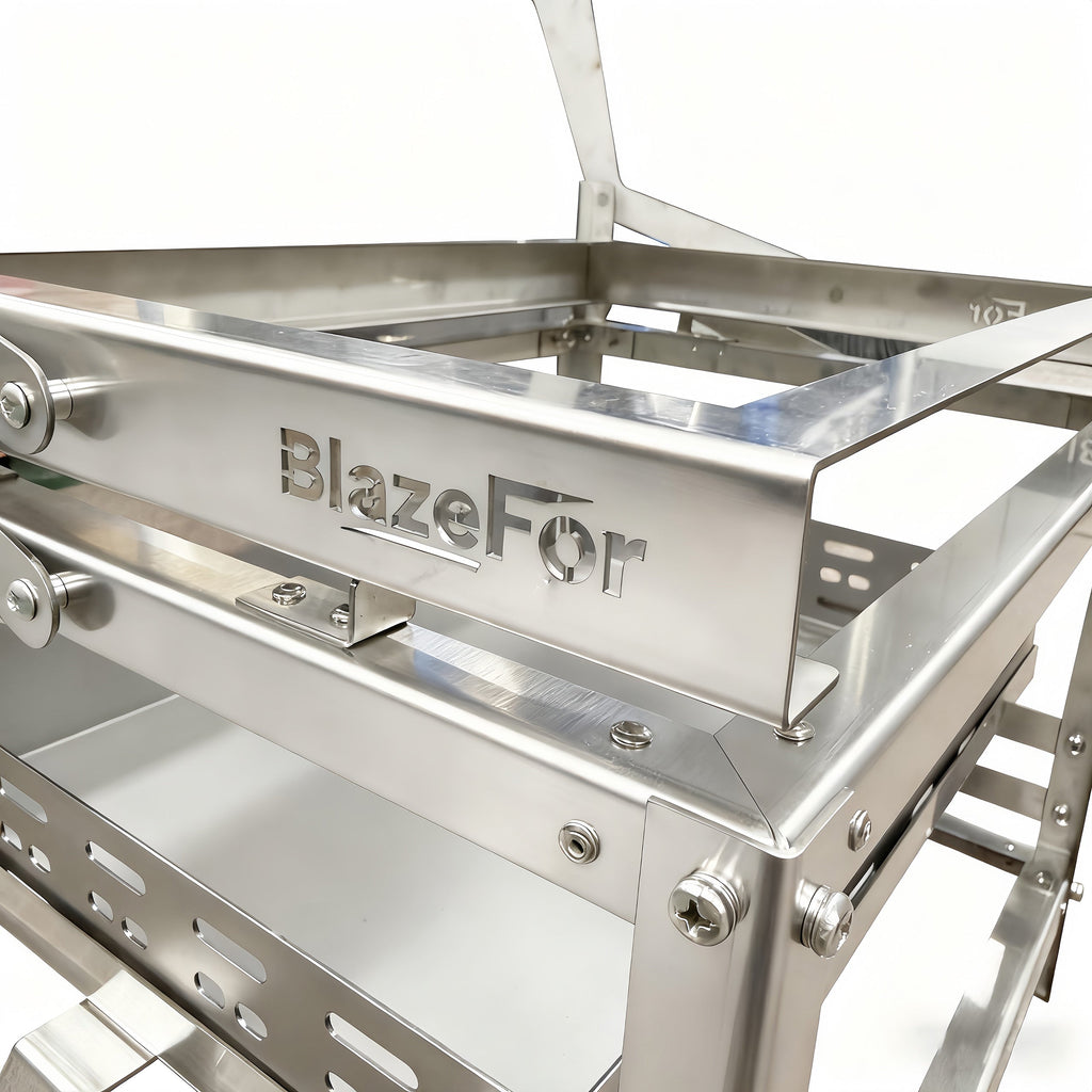Adjustable 360° Rotating Charcoal BBQ Grill