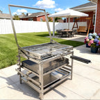 Adjustable 360° Rotating Charcoal BBQ Grill